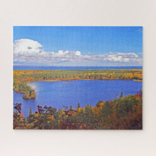 JEU DE Puzzle / SPECTACLE LAKE, MICHIGAN EN AUTOMN