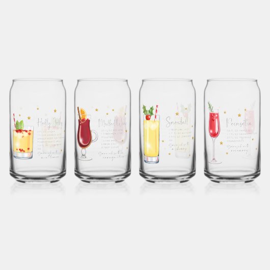 Jeu de recettes de cocktails de Noël 1 (Recto)