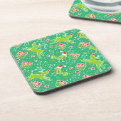 Jeu de rennes verts de Noël 6 dessous de verre (Côté gauche)