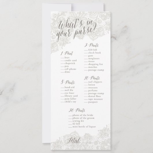 Jeu de sac à main - Cartes de jeu de douche de mar (Devant)