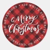 Jeu de script de brosse | Étiquettes d'adresse de  (Devant)