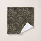 JEU DE SERVIETTES À MODÈLE BRONZE LUXUEUX (Gant de toilette)