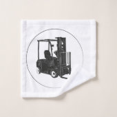 Jeu de serviettes avec des chariots élévateurs (Gant de toilette)