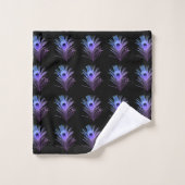 JEU DE SERVIETTES BLEU BLEU PURPLE PEACOCK (Gant de toilette)