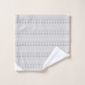JEU DE SERVIETTES CARRÉ LUXE GRAY BLANC (Gant de toilette)