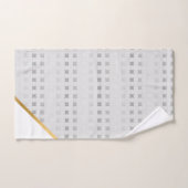 JEU DE SERVIETTES CARRÉ LUXE GRAY BLANC (Serviette à main)