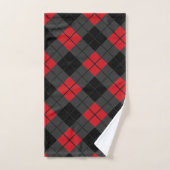 Jeu de serviettes de bain à Buffalo rouge noir (Serviette à main)