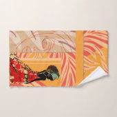 Jeu de serviettes de bain Abstrait orange pour fem (Serviette à main)