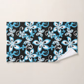 JEU DE SERVIETTES DE BAIN ALOHA HAWAII (NOIR/BLEU) (Serviette à main)