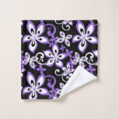 JEU DE SERVIETTES DE BAIN ALOHA HAWAII (NOIR/POURP (Gant de toilette)