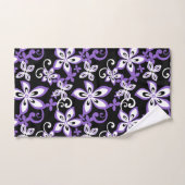 JEU DE SERVIETTES DE BAIN ALOHA HAWAII (NOIR/POURP (Serviette à main)