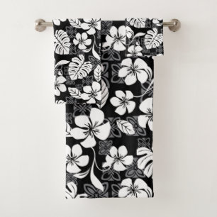 JEU DE SERVIETTES DE BAIN ALOHA VENDREDI (NOIR)