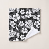 JEU DE SERVIETTES DE BAIN ALOHA VENDREDI (NOIR) (Gant de toilette)