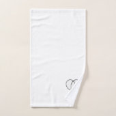 Jeu de serviettes de bain blanc de tennis Doubles (Serviette à main)