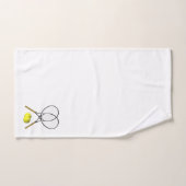 Jeu de serviettes de bain blanc de tennis Doubles (Serviette à main)