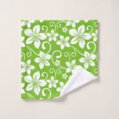 JEU DE SERVIETTES DE BAIN BLEU HAWAII (LIME) (Gant de toilette)