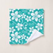 JEU DE SERVIETTES DE BAIN BLEU HAWAII (TURQUOISE) (Gant de toilette)