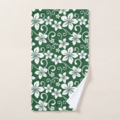 JEU DE SERVIETTES DE BAIN BLEU HAWAII (VERT FOREST (Serviette à main)