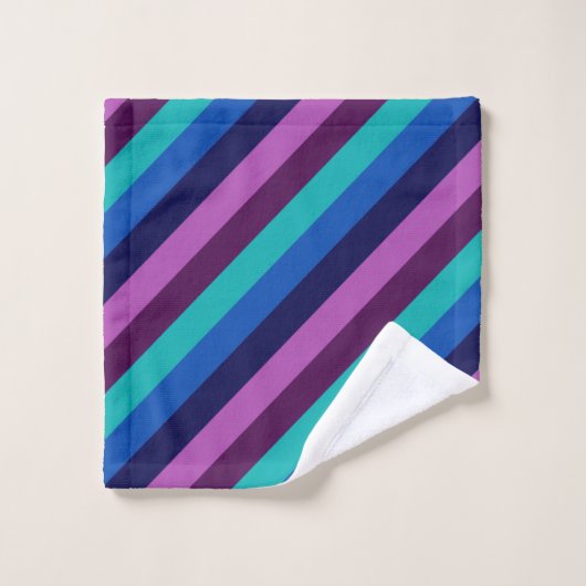 Jeu de serviettes de bain bleu violet Turquoise (Gant de toilette)