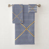 JEU DE SERVIETTES DE BAIN DE CONCEPTION OR NAUTICA (En situation)