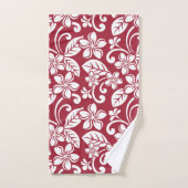 JEU DE SERVIETTES DE BAIN DE L'ÎLE PLUMERIA (ROUGE (Serviette à main)