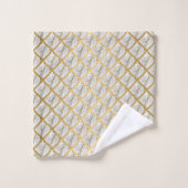 JEU DE SERVIETTES DE BAIN DE LUXE MARBRE BLANC GOL (Gant de toilette)