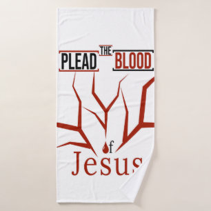 Jeu de serviettes de bain de sang de Jésus (blanc
