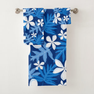 JEU DE SERVIETTES DE BAIN EN TIARE (BLEU)