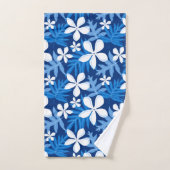 JEU DE SERVIETTES DE BAIN EN TIARE (BLEU) (Serviette à main)