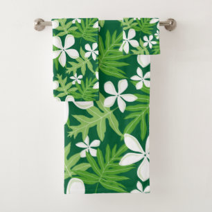 JEU DE SERVIETTES DE BAIN EN TIARE (VERT)