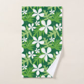 JEU DE SERVIETTES DE BAIN EN TIARE (VERT) (Serviette à main)