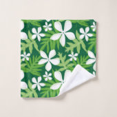JEU DE SERVIETTES DE BAIN EN TIARE (VERT) (Gant de toilette)