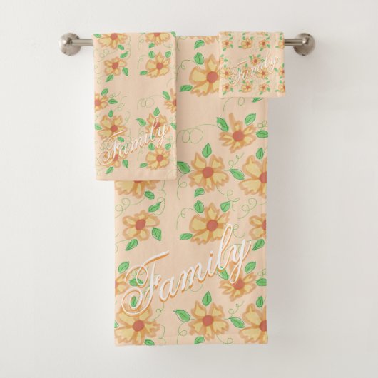 Jeu de serviettes de bain Floral Family (En situation)