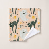 Jeu de serviettes de bain Halloween effrayant Fant (Gant de toilette)