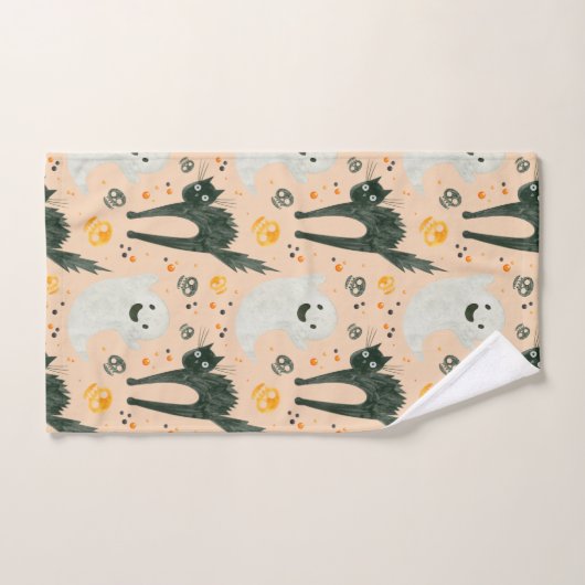 Jeu de serviettes de bain Halloween effrayant Fant (Serviette à main)