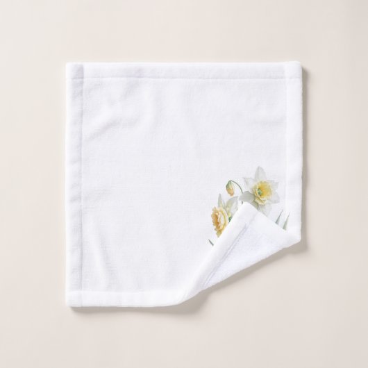 Jeu de serviettes de bain jonquilles florales (Gant de toilette)