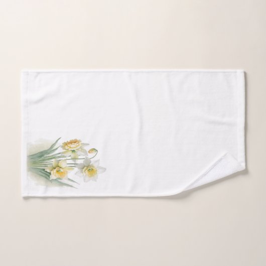 Jeu de serviettes de bain jonquilles florales (Serviette à main)