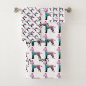 Jeu de serviettes de bain Logo Chiens (En situation)