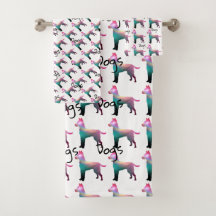 Jeu de serviettes de bain Logo Chiens