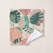 Jeu de serviettes de bain moderne Boho Chic Tropic (Gant de toilette)