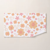 Jeu de serviettes de bain Motif à fleurs rétro mod (Serviette à main)