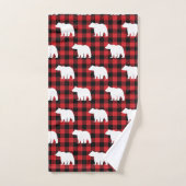 Jeu de serviettes de bain Motif de contrôle de bis (Serviette à main)