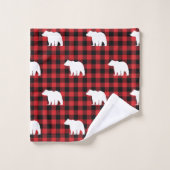 Jeu de serviettes de bain Motif de contrôle de bis (Gant de toilette)