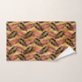 Jeu de serviettes de bain motif en feuille d'or bo (Serviette à main)