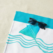 Jeu de serviettes de bain Nautique Turquoise bleu  (En situation)