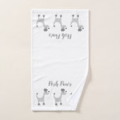 Jeu de serviettes de bain posh Paws gris caricatur (Serviette à main)