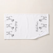 Jeu de serviettes de bain posh Paws gris caricatur (Serviette à main)