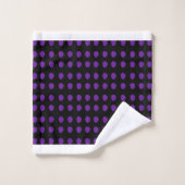 Jeu de serviettes de bain pourpre Noir Droplets (Gant de toilette)