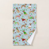 Jeu de serviettes de bain Terrier à la frontière d (Serviette à main)