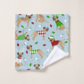 Jeu de serviettes de bain Terrier à la frontière d (Gant de toilette)